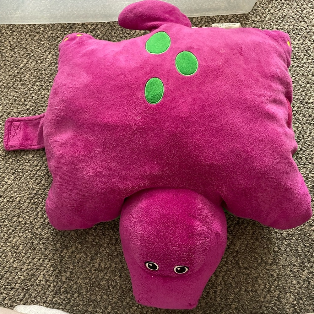 Vintage 2011 Barney the dinosaur Pillow Pet